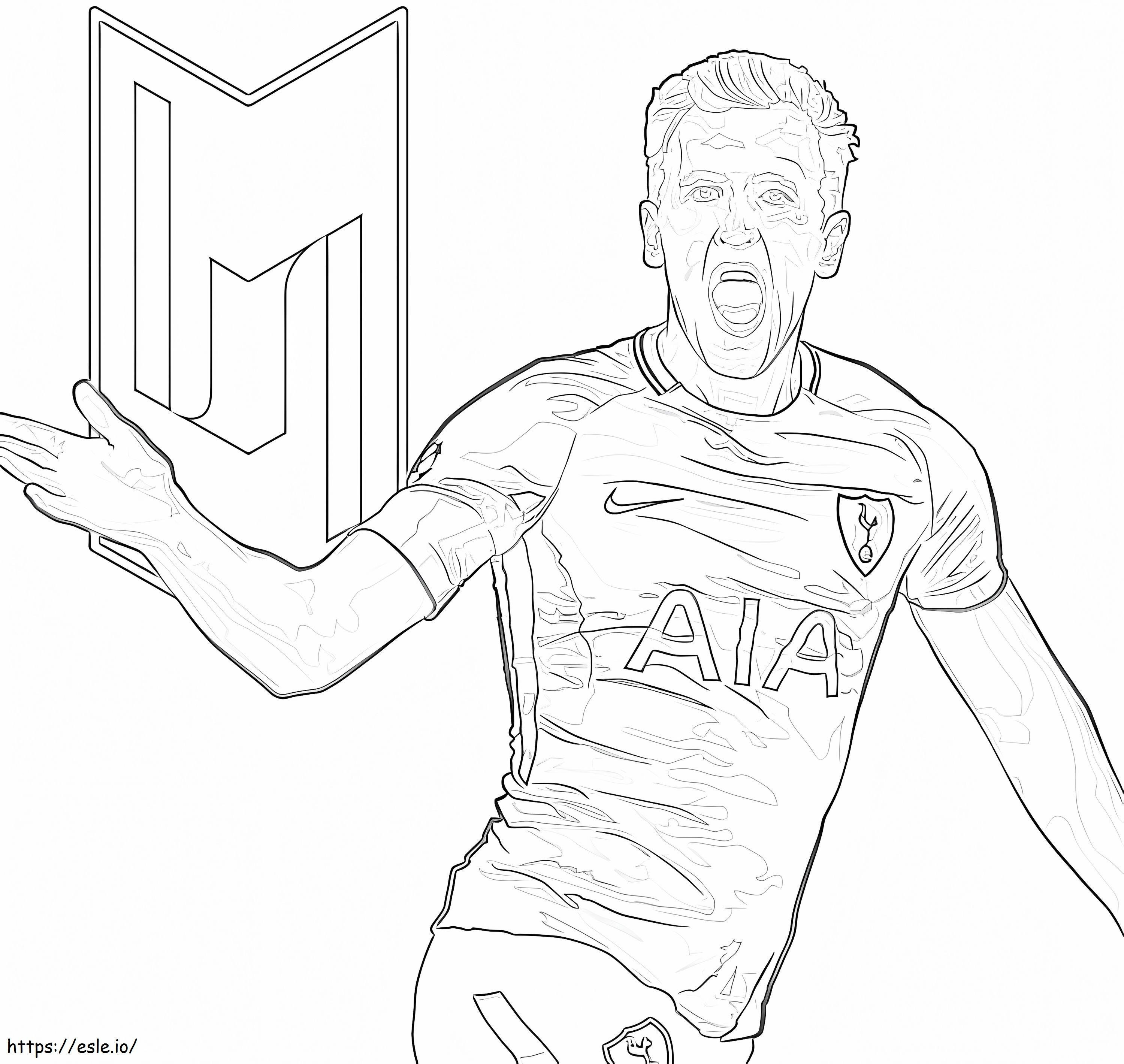 Harry Kane 9 coloring page