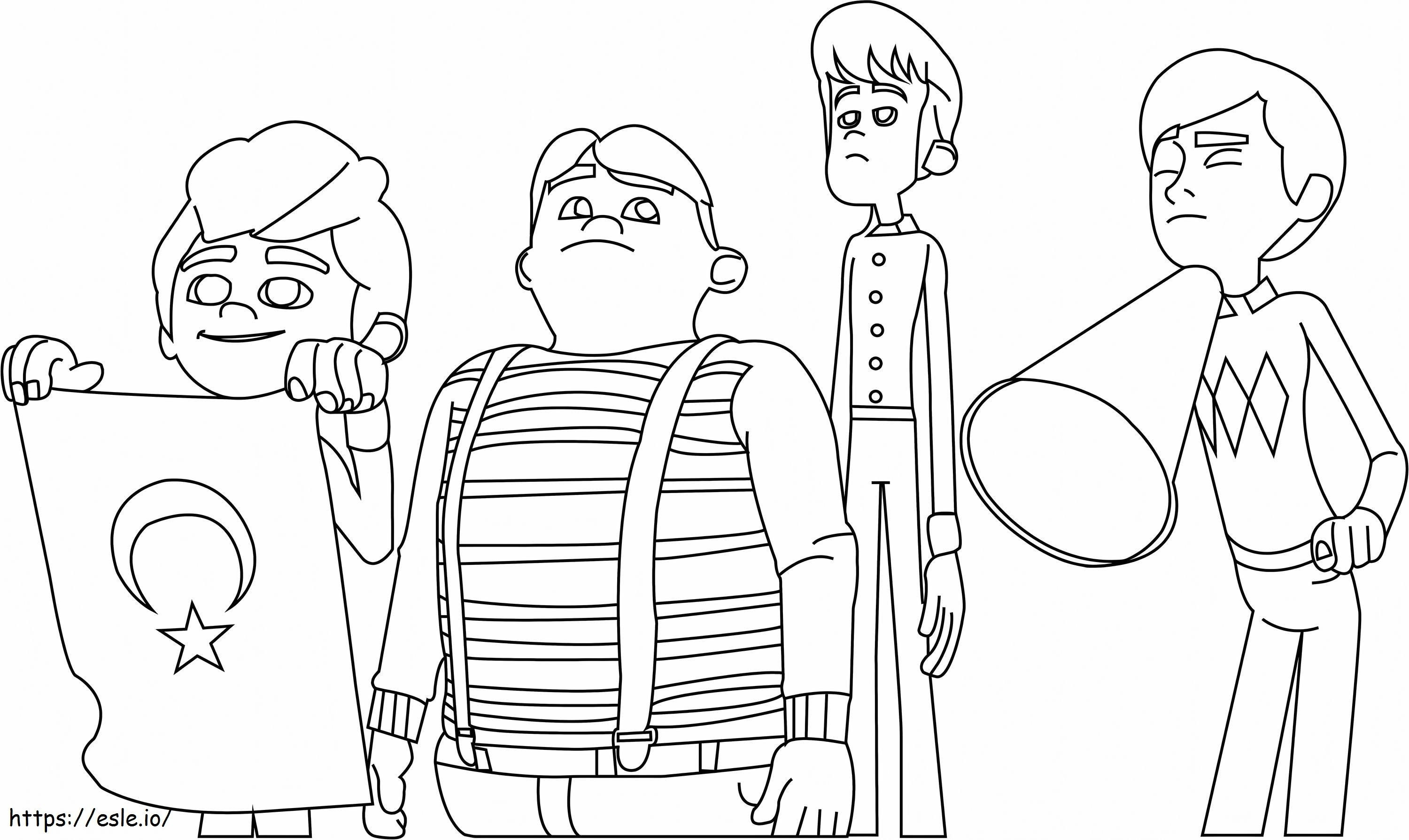 Soft-Boiled Team Equipo coloring page
