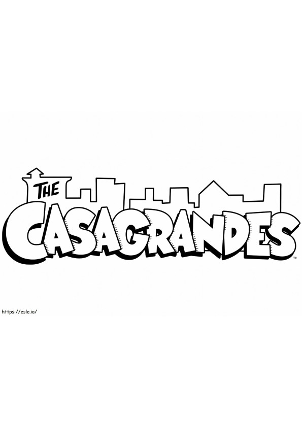 カサグランデスのロゴ ぬりえ - 塗り絵