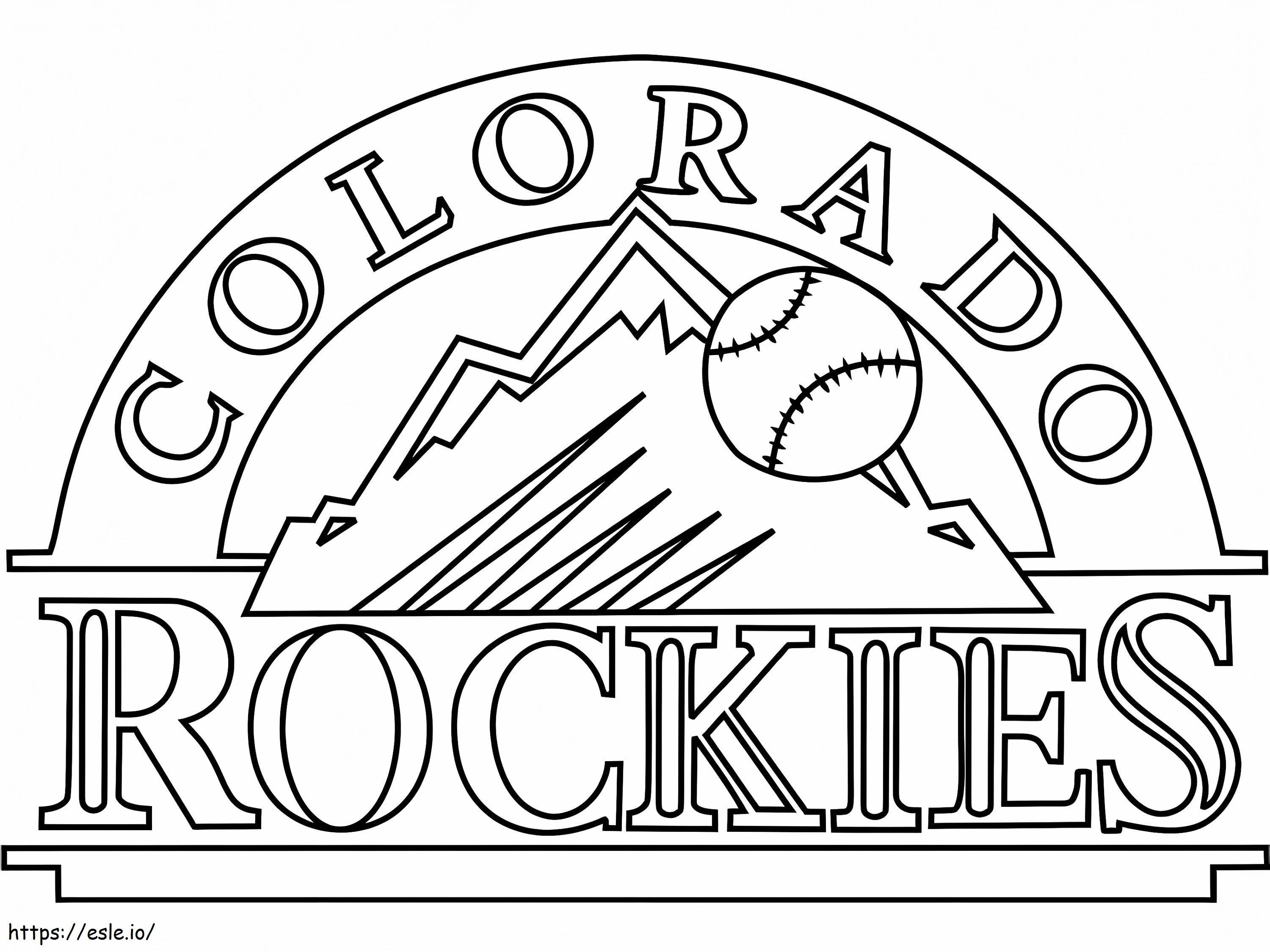 Coloriage Logo des Rocheuses du Colorado à imprimer dessin