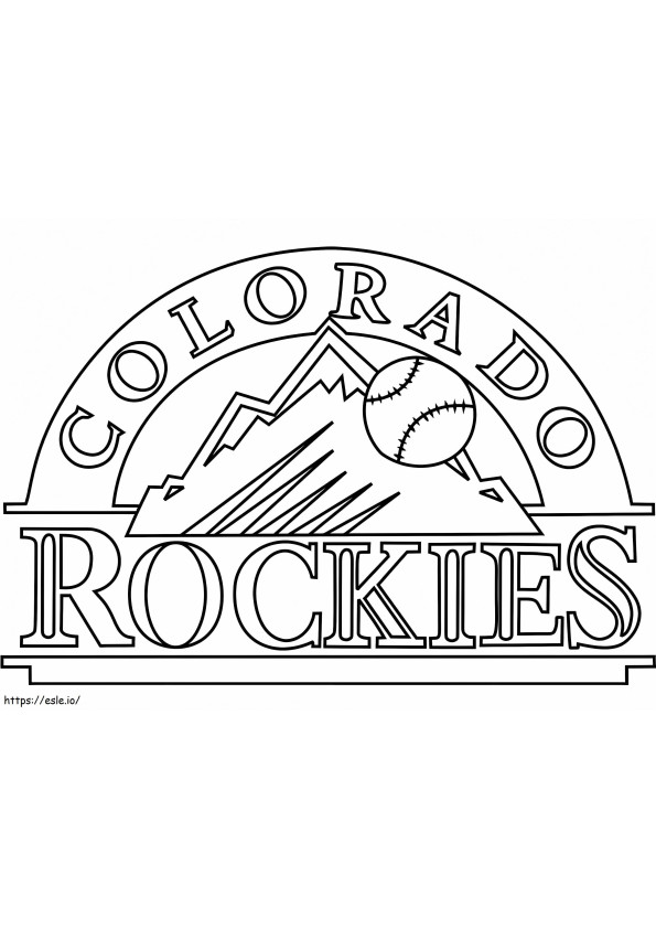 Logo Pegunungan Rocky Colorado Gambar Mewarnai
