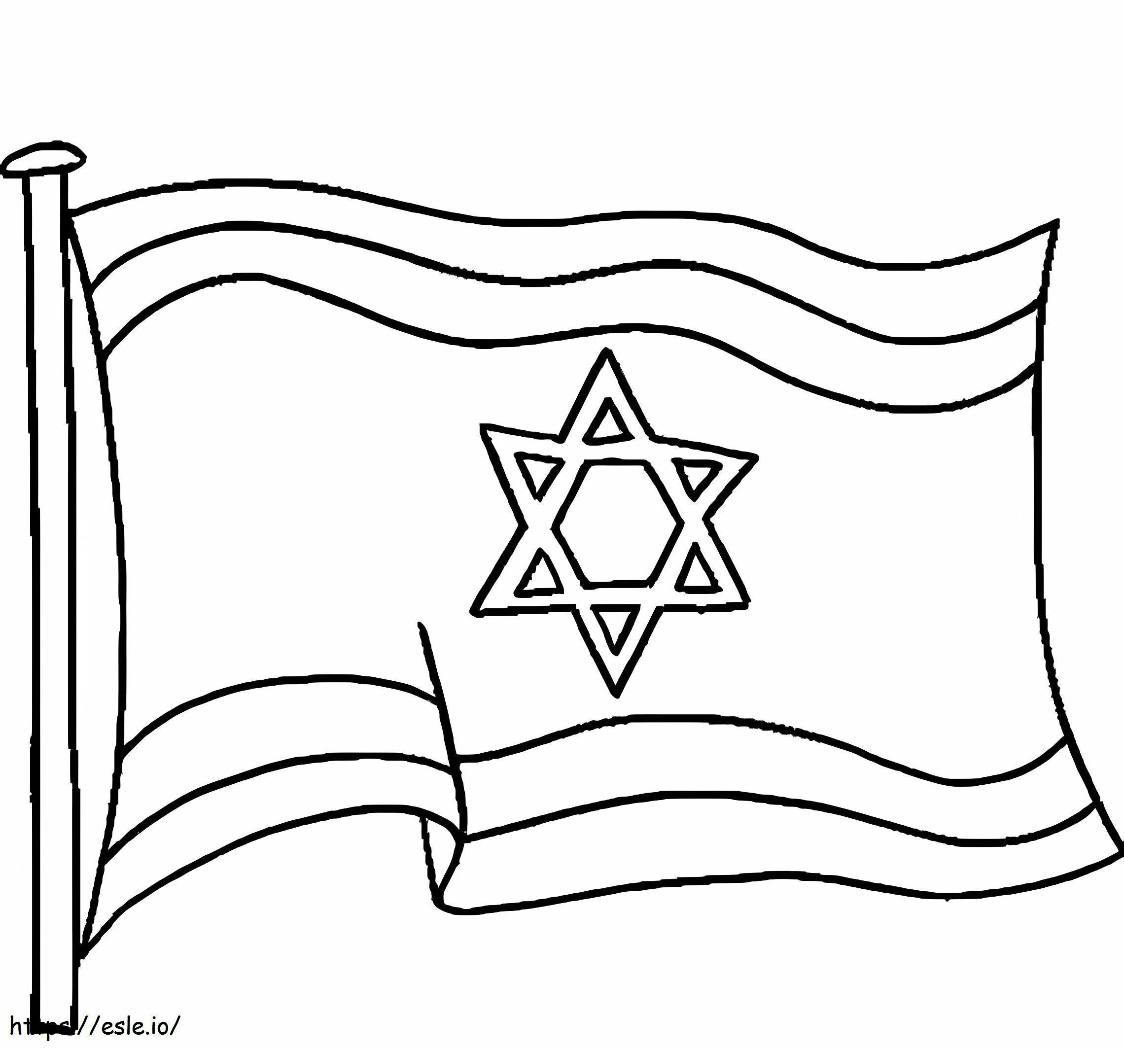 Bandera De Israel para colorear