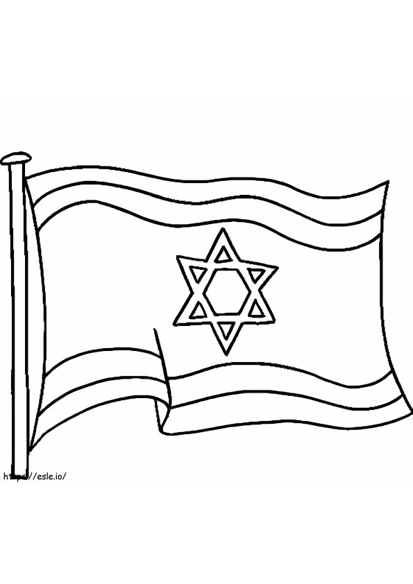 Flaga Izraela kolorowanka