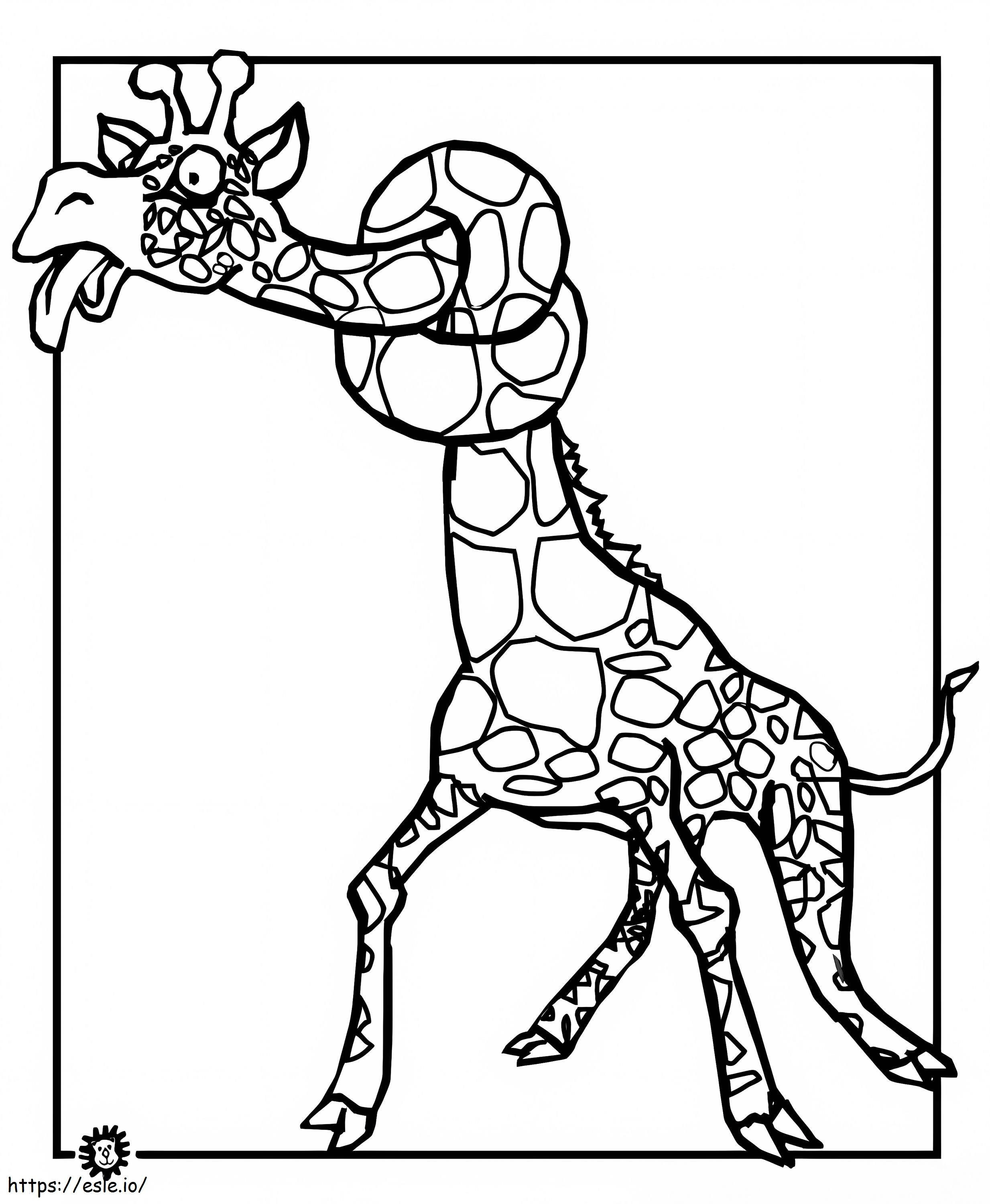 Funny Giraffe coloring page