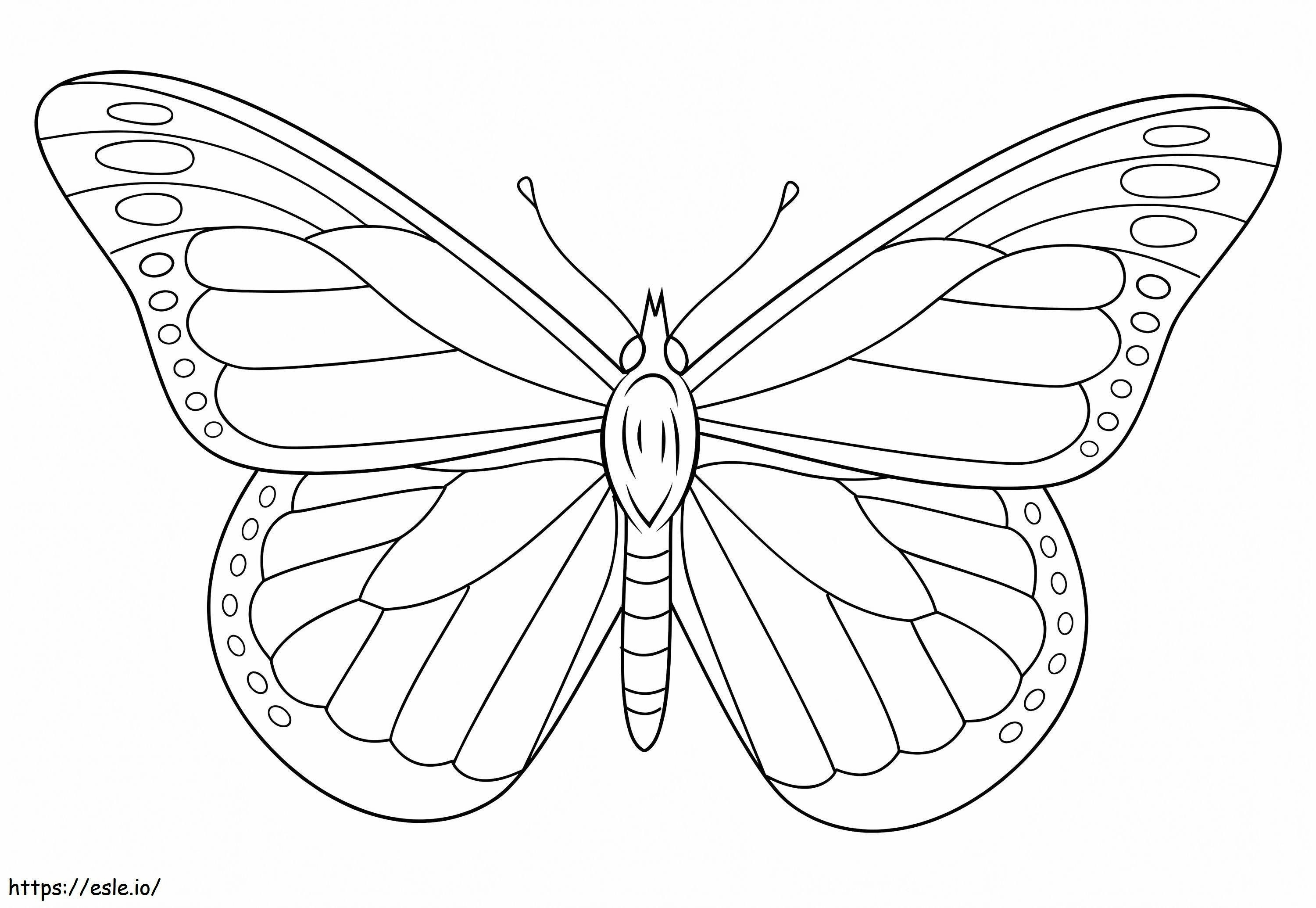Mariposa Monarca 1 para colorear