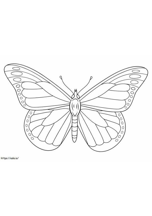 Fluturele Monarh 1 de colorat