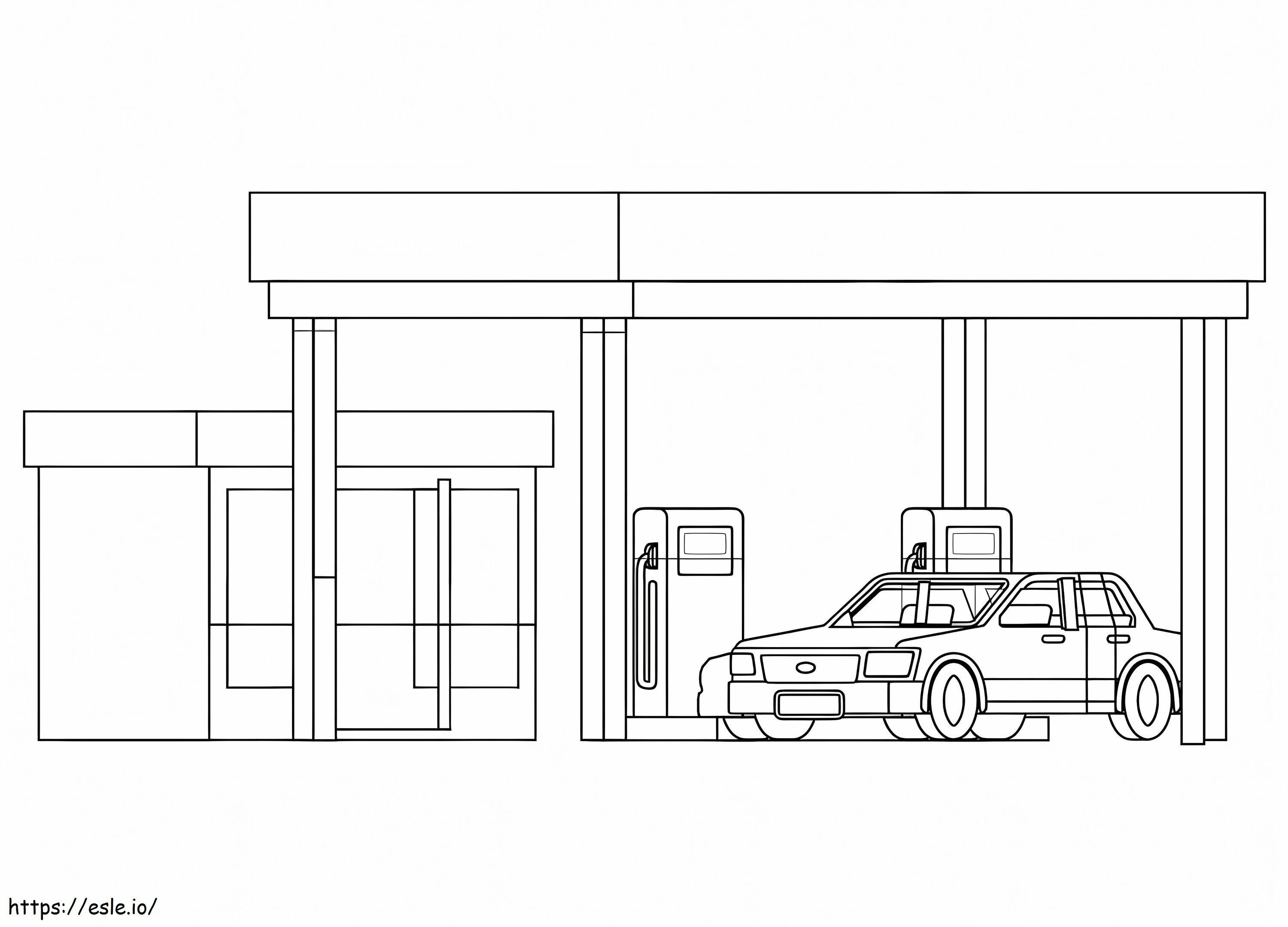 Gas Station 6 coloring page