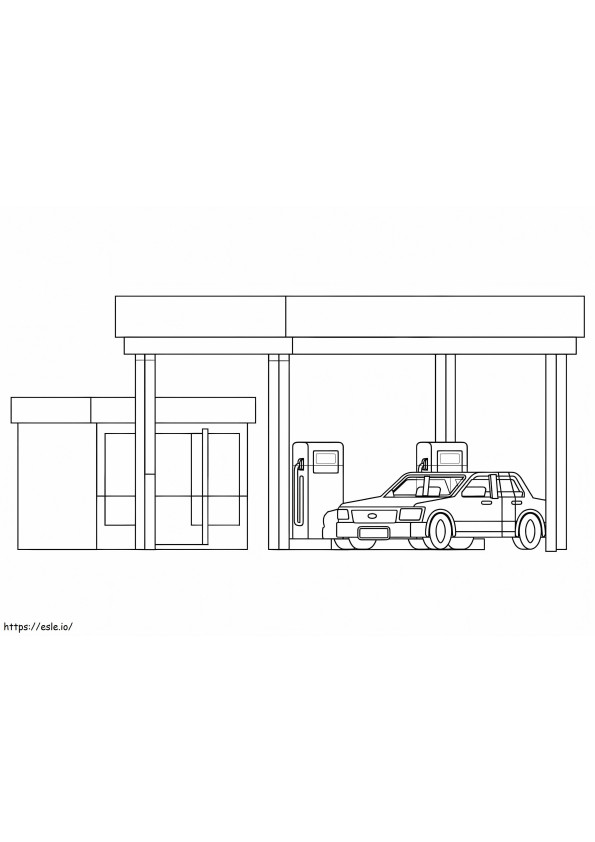 Gas Station 6 coloring page