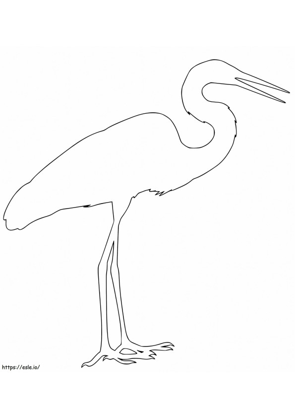 Contur egretă de colorat