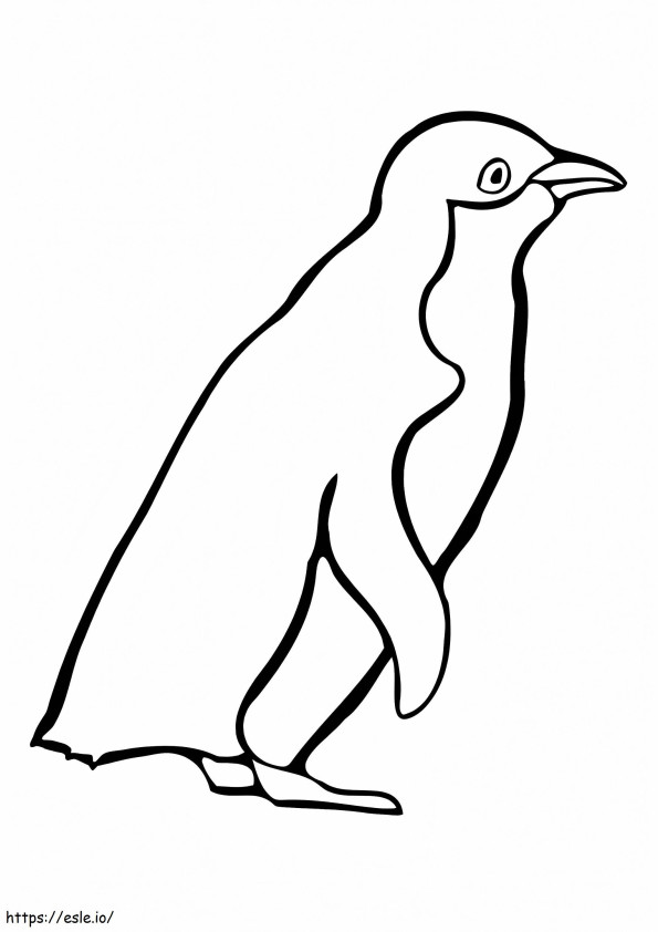 Pinguim de desenho básico para colorir