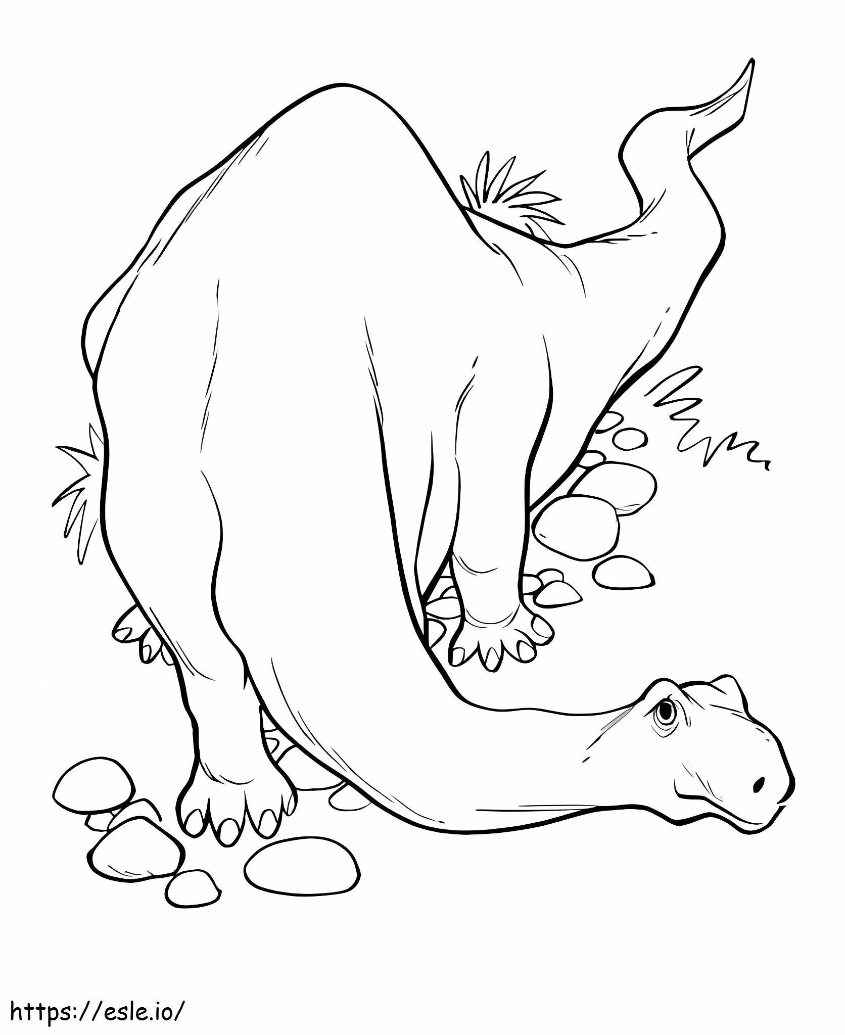 Walking Brontosaurus coloring page