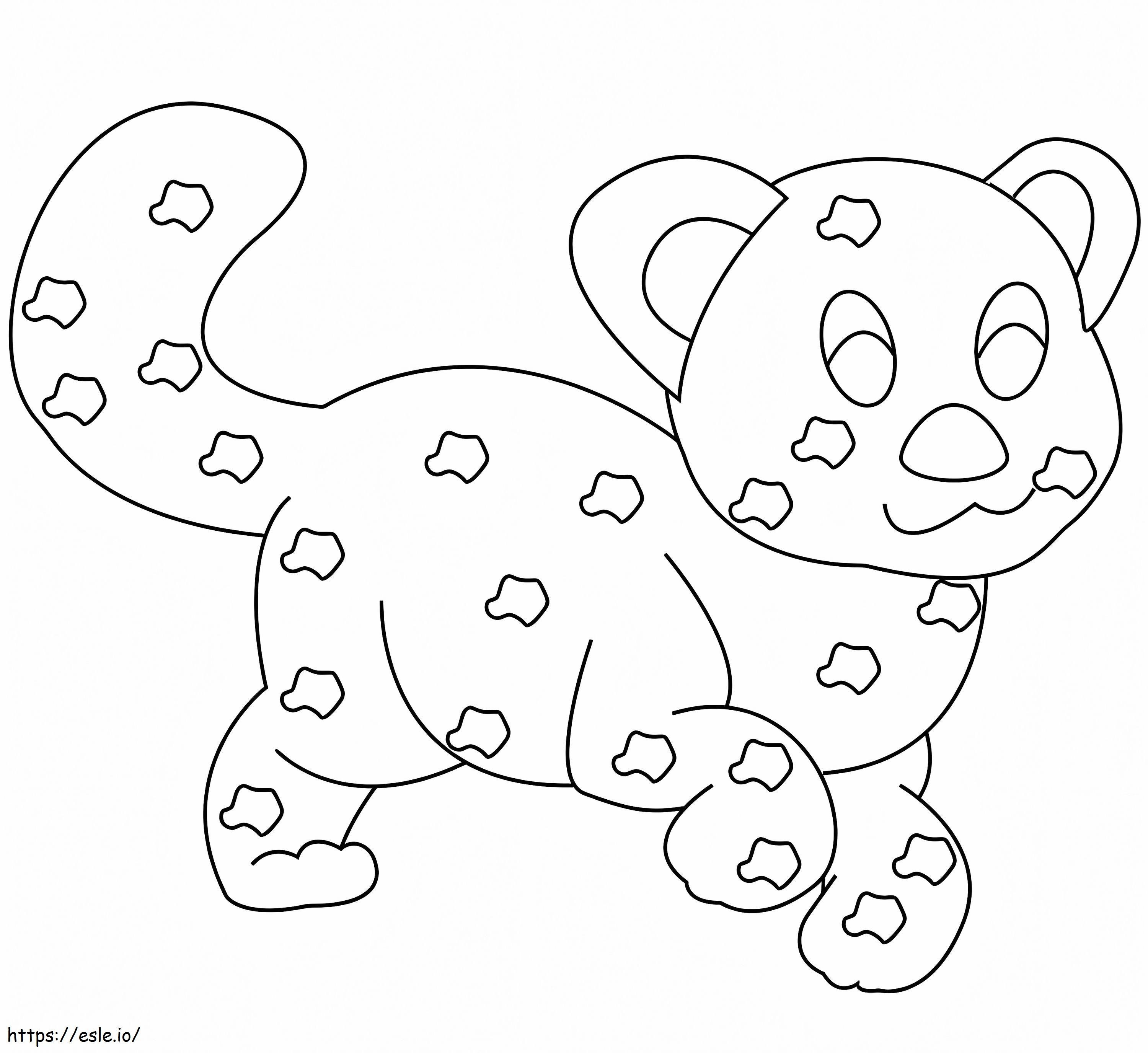 Cute Baby Ocelot coloring page