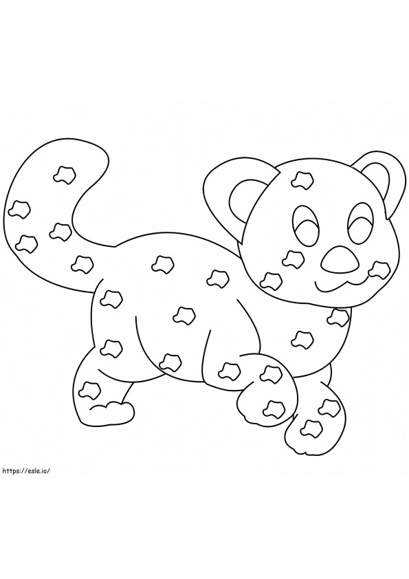 Simpatico cucciolo di gattopardo da colorare
