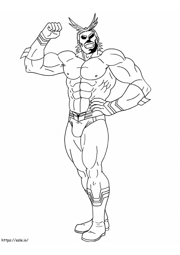 All Might 3 coloring page