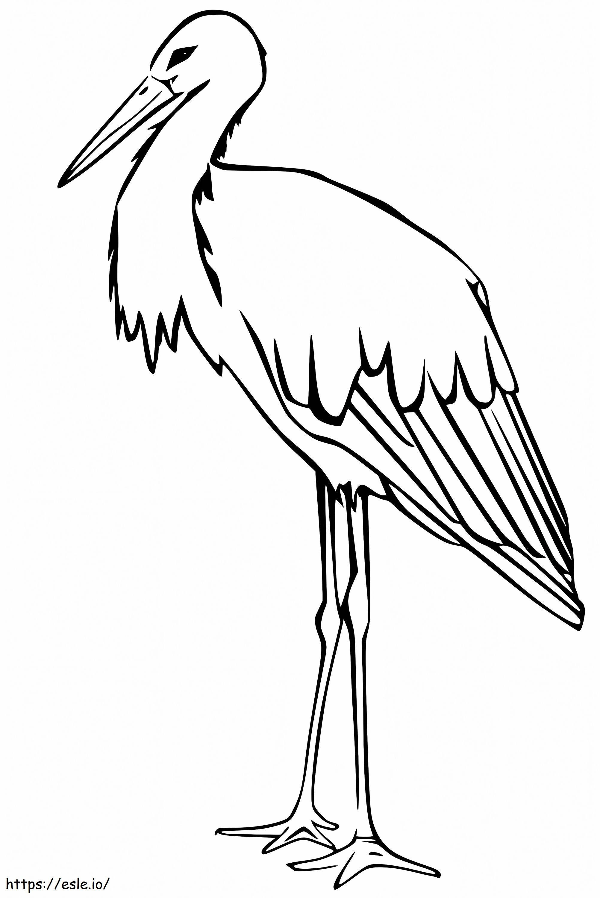Stork Printable coloring page
