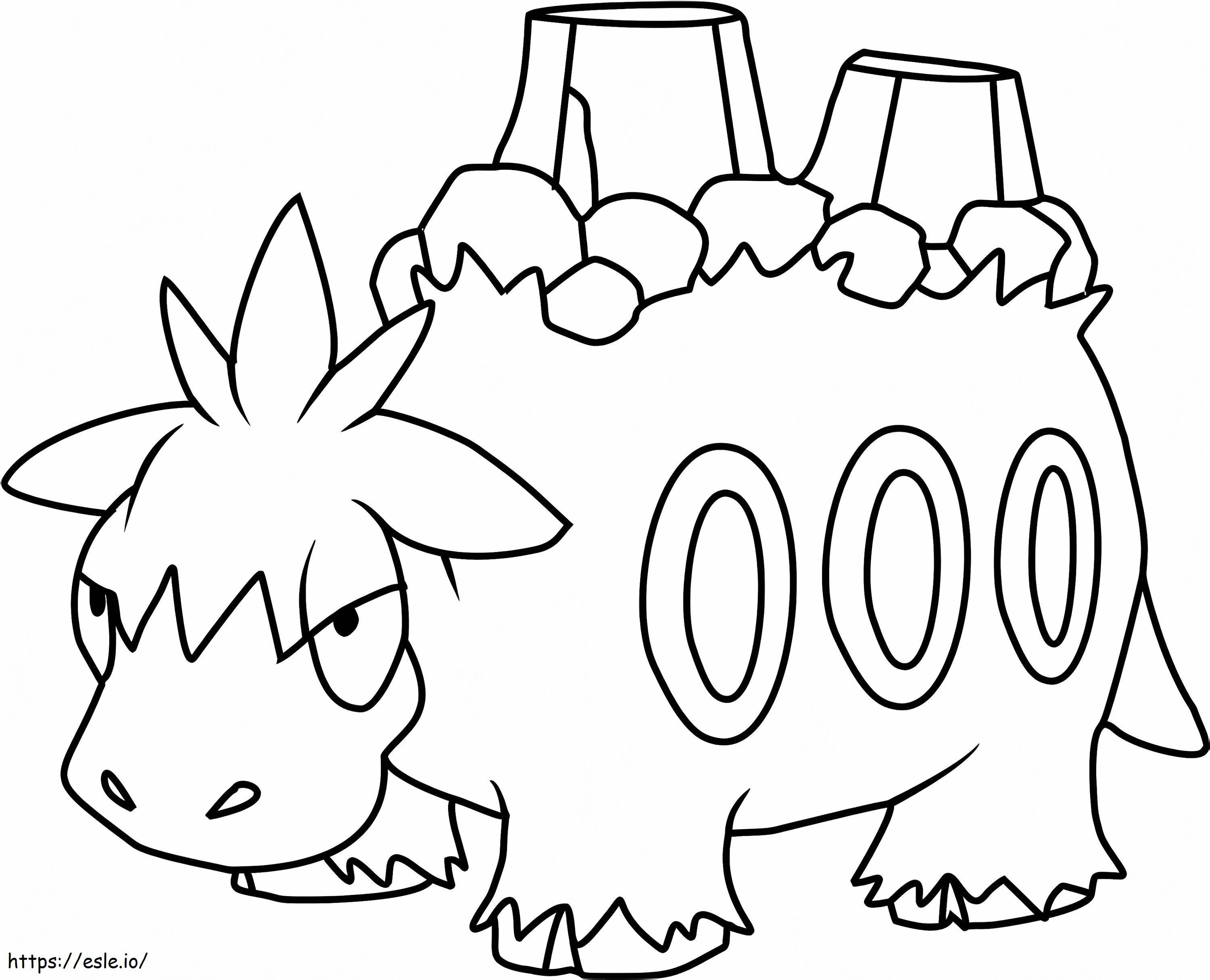 Coloriage Pokémon Camerupt Gen 3 à imprimer dessin