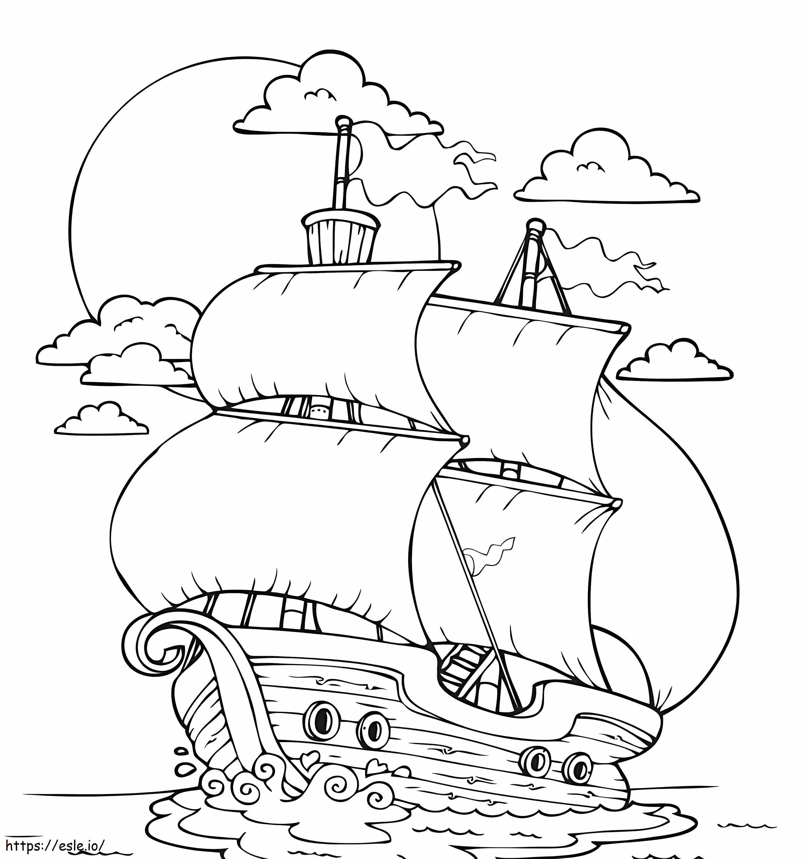 Free Printable Mayflower coloring page