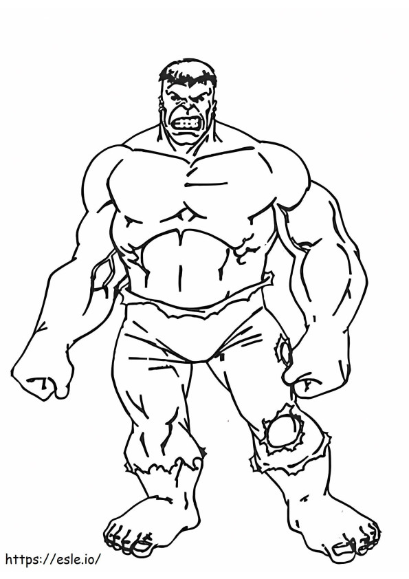 Stupid Hulk coloring page
