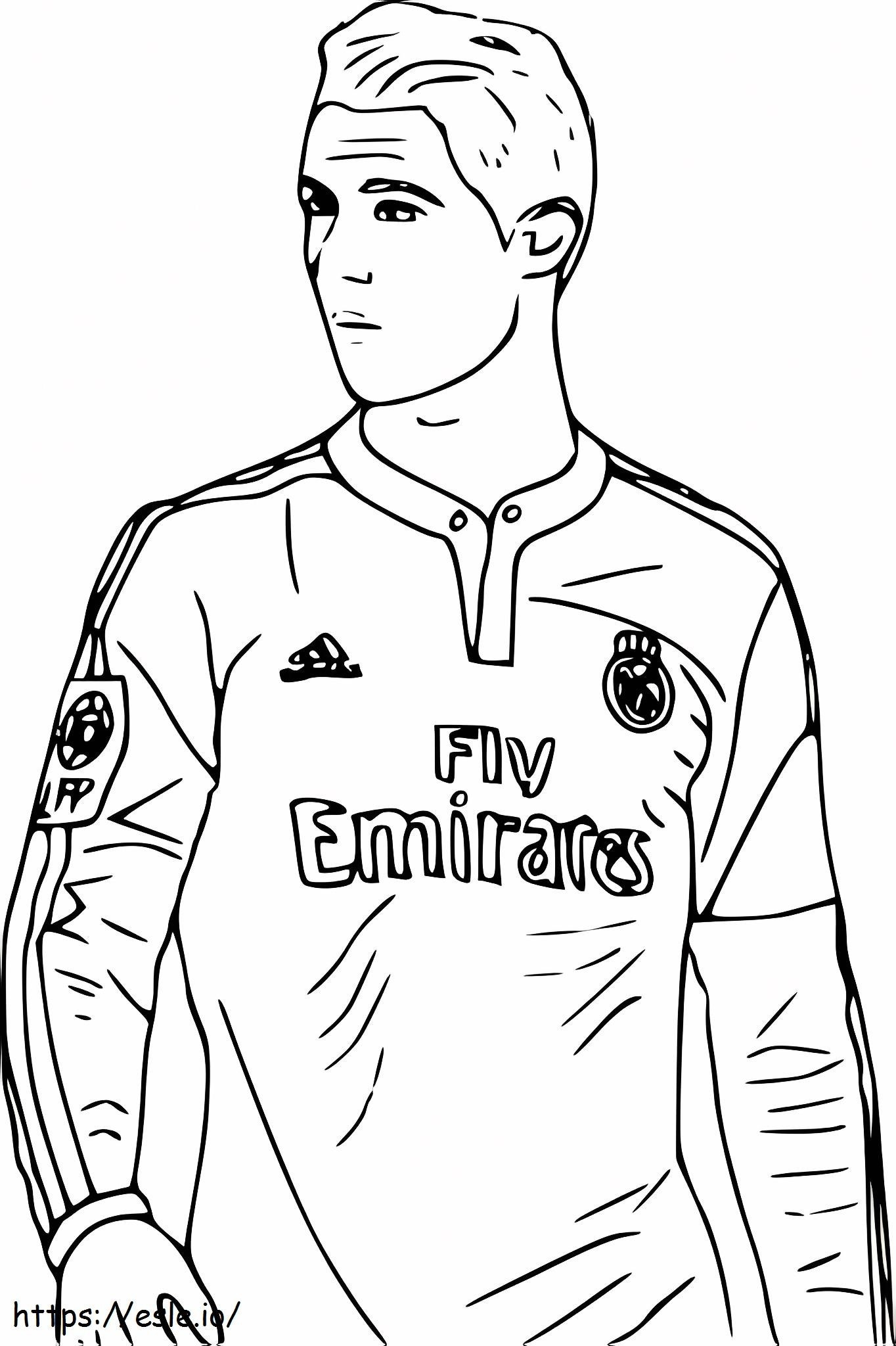 Cara Cristiano Ronaldo para colorear