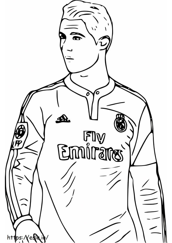 Coloriage Affrontez Cristiano Ronaldo à imprimer dessin
