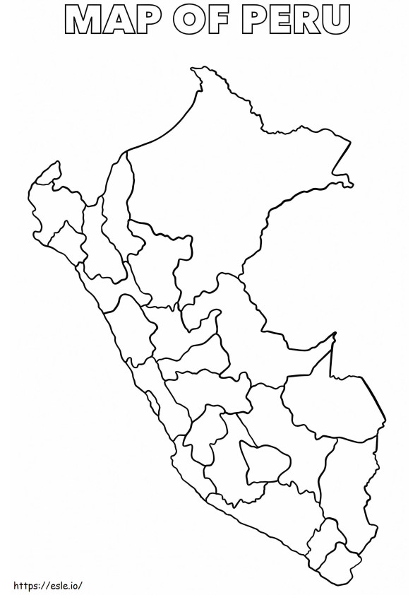 Map Of Peru coloring page