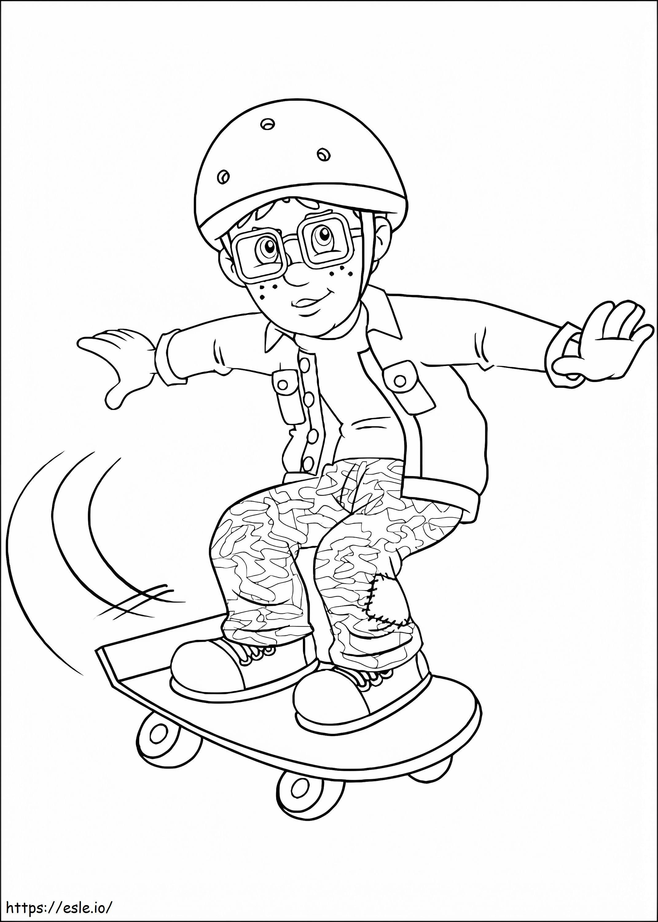 Norman Price From Fireman Sam coloring page