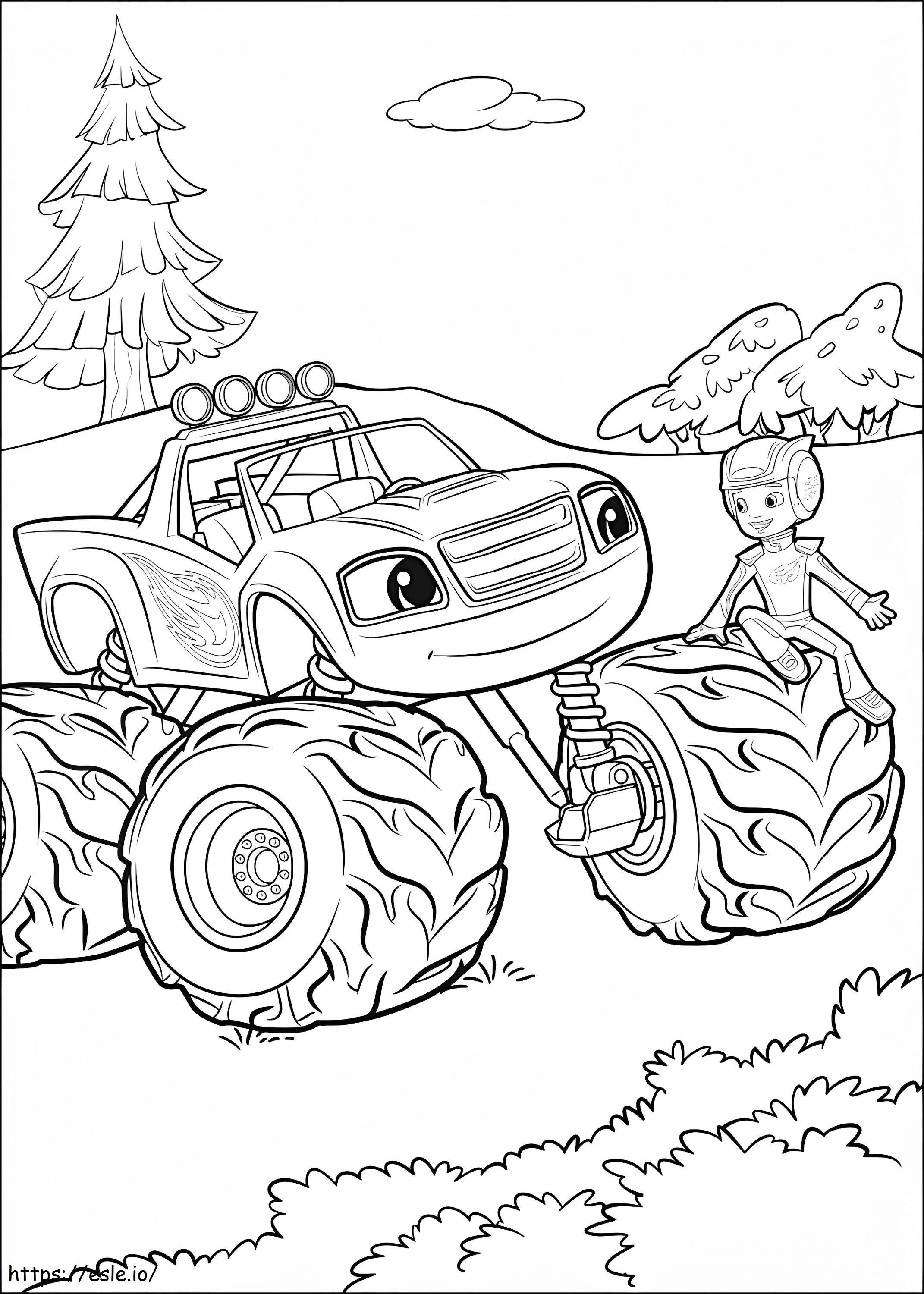 1533953317 Aj Sitting On Wheel A4 coloring page