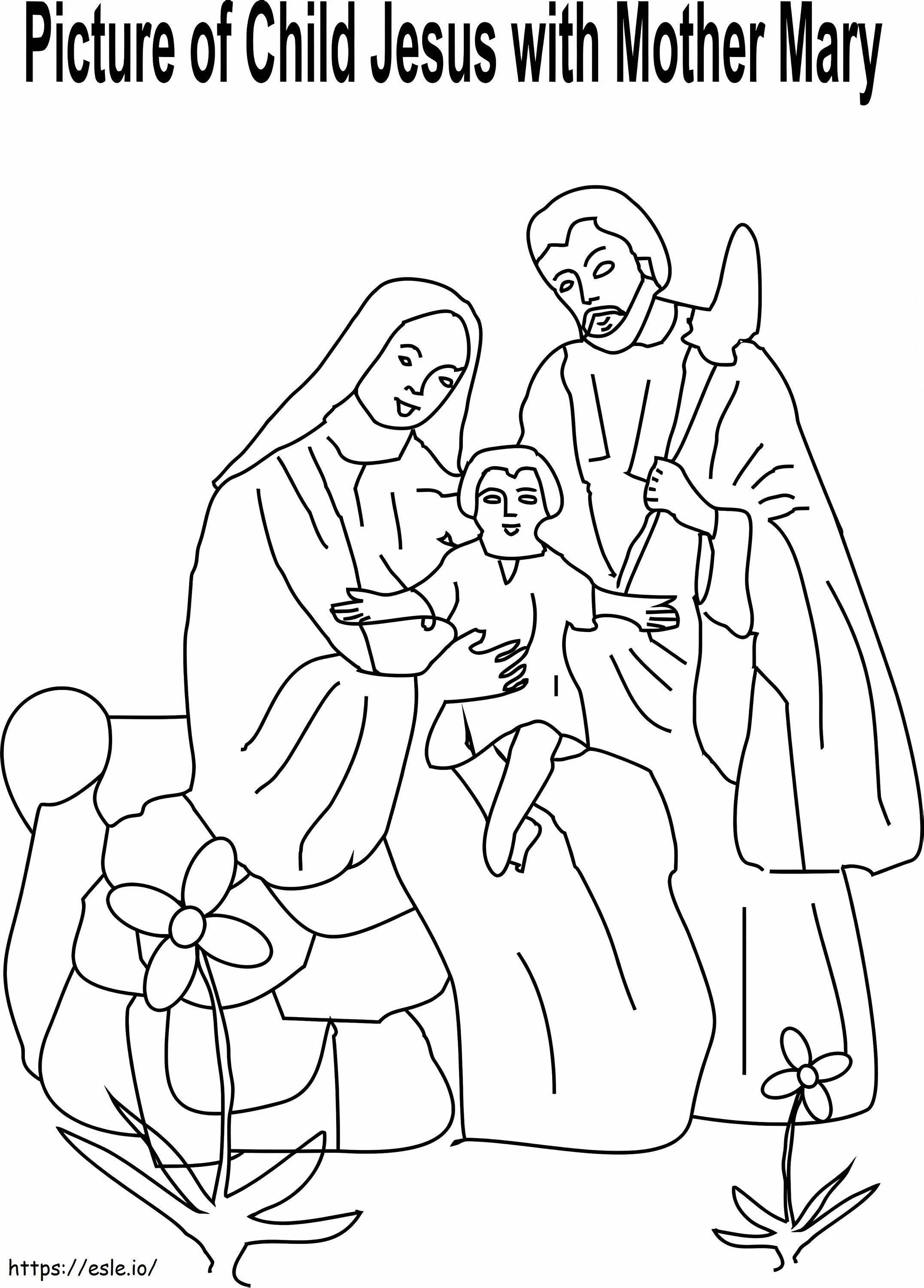 Mother Mary coloring page