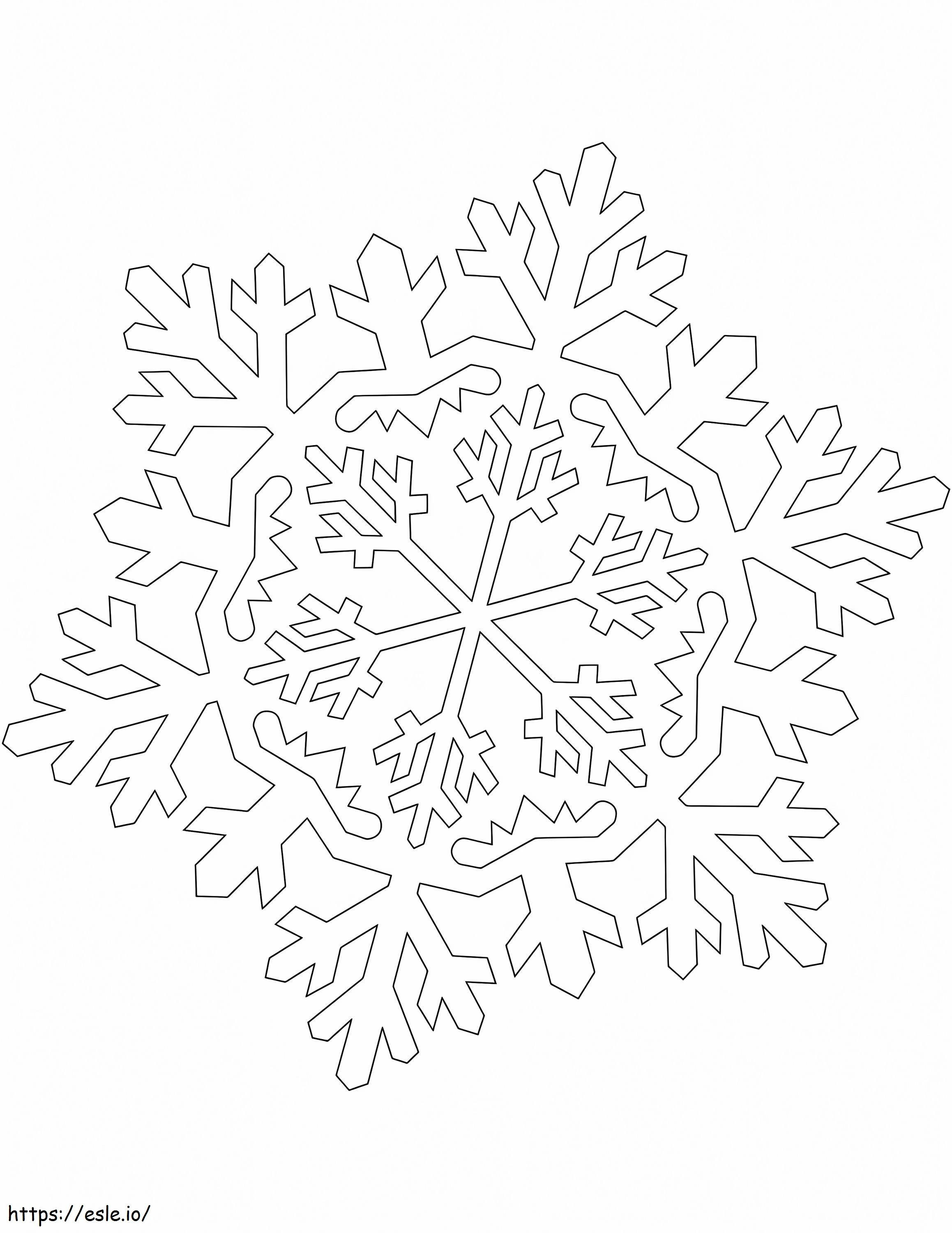 1584003633 Sneeuwvlok in het sneeuwvlokornament kleurplaat kleurplaat