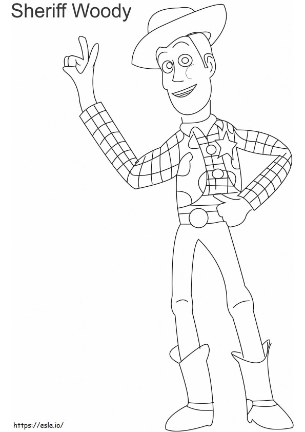 Coloriage Woody De Toy Story 1 à imprimer dessin