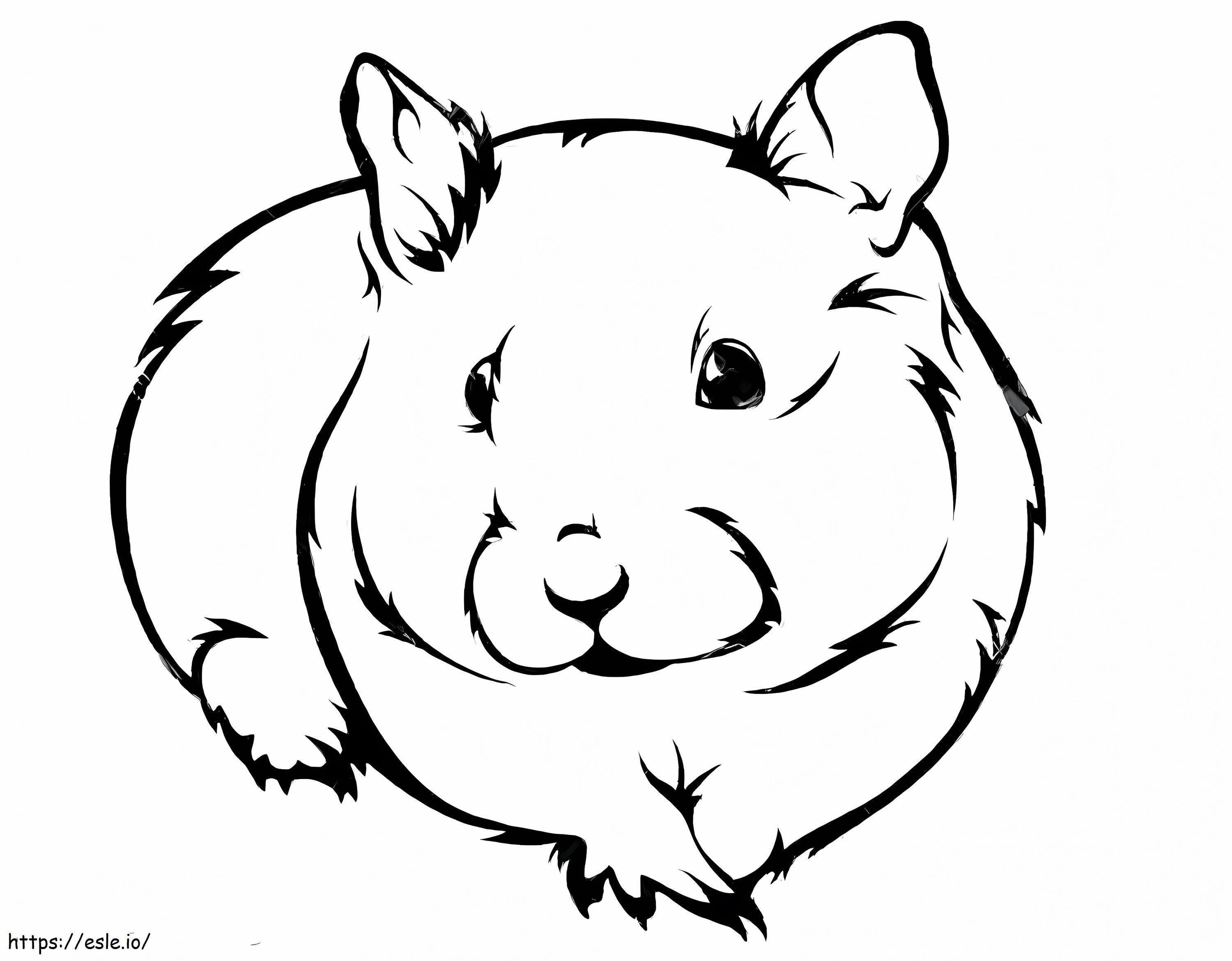 Coloriage Hamster en cours d'exécution à imprimer dessin