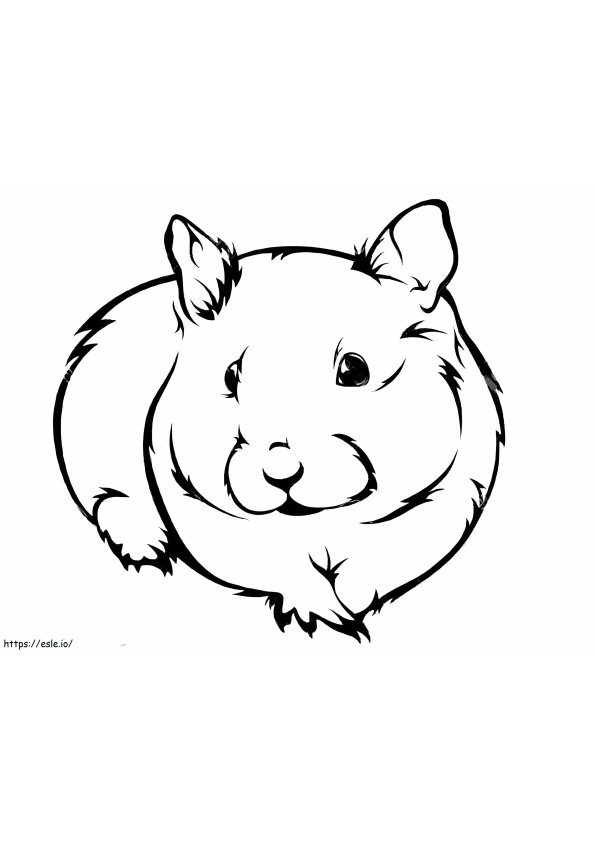 Coloriage Hamster en cours d'exécution à imprimer dessin