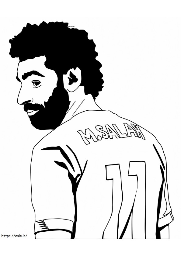 Coloriage Mohamed Salah 10 à imprimer dessin