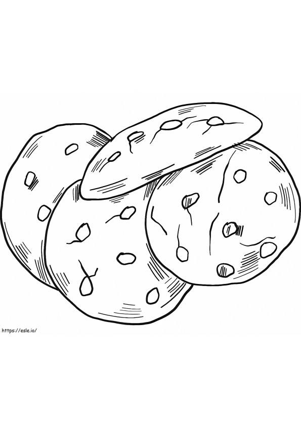 Chocolate Chip Cookies coloring page