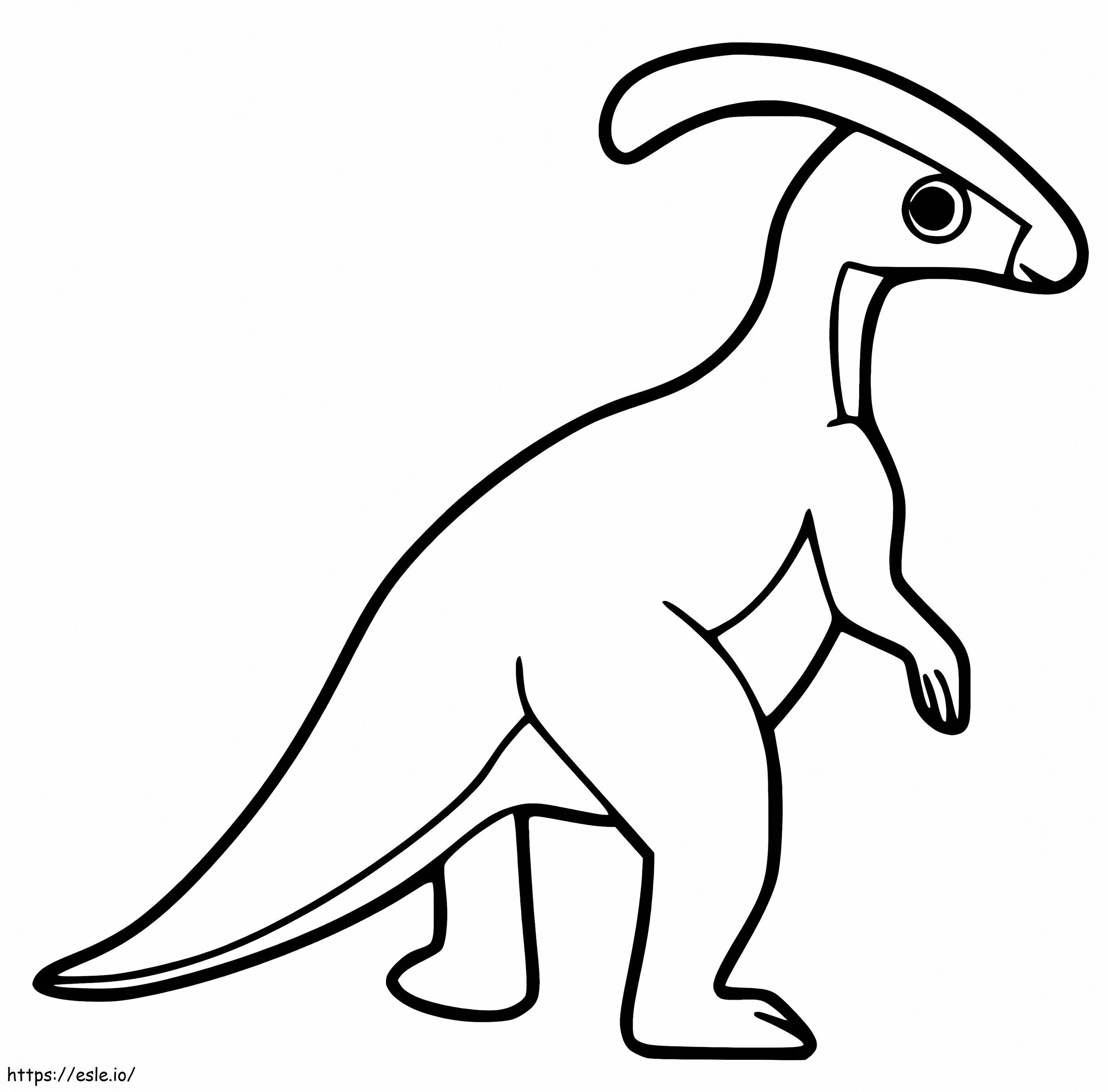 Coloriage Parasaurolophus mignon à imprimer dessin