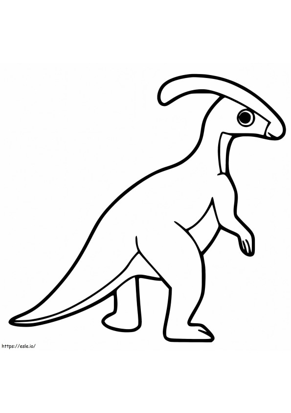 Coloriage Parasaurolophus mignon à imprimer dessin