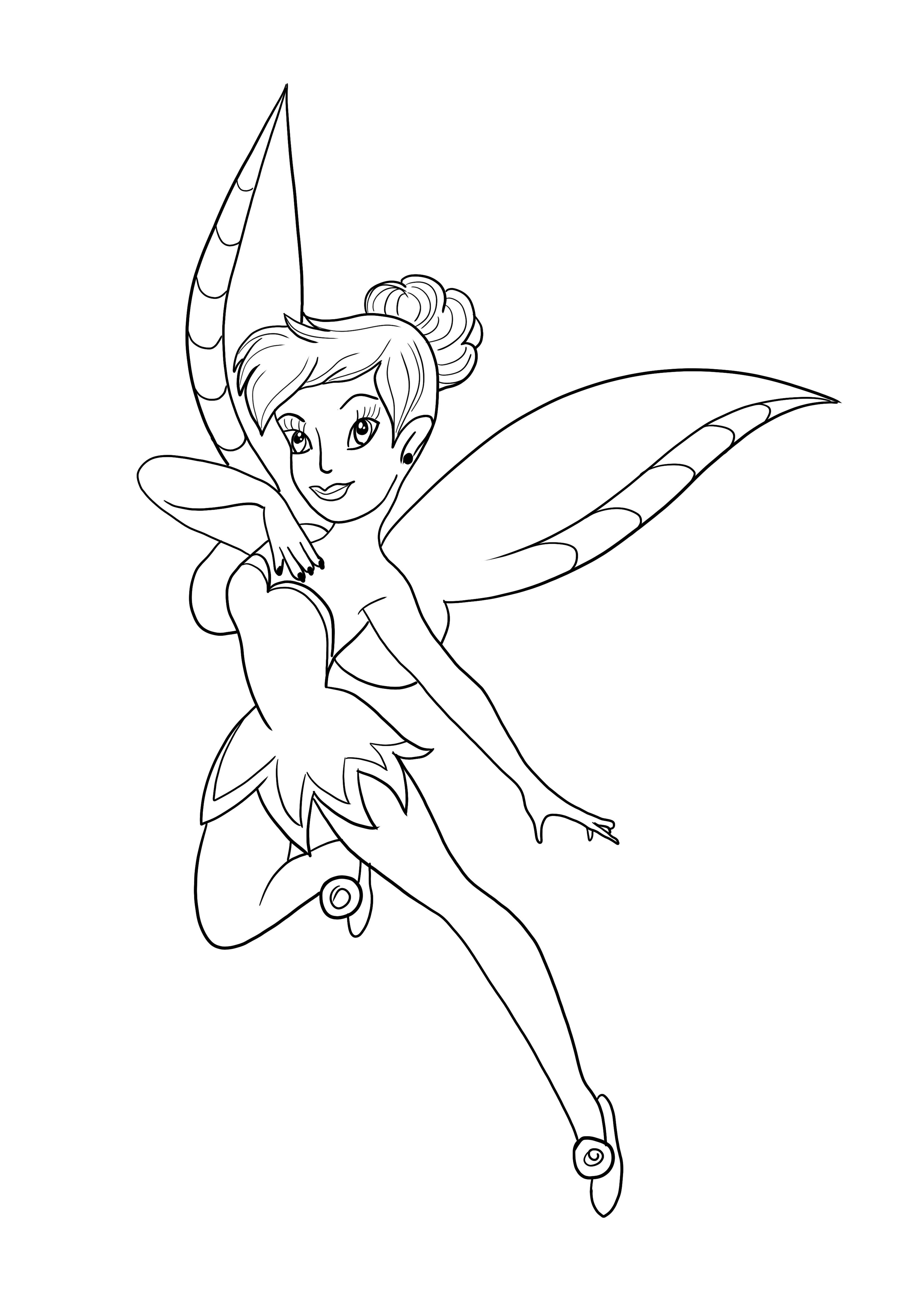 Happy Tinkerbell to print for free