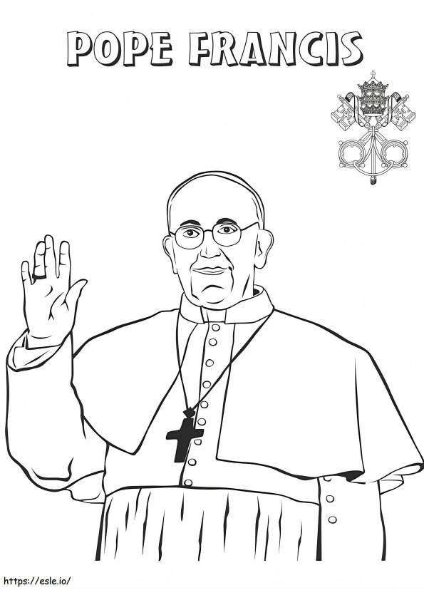 Coloriage Pape François à imprimer dessin