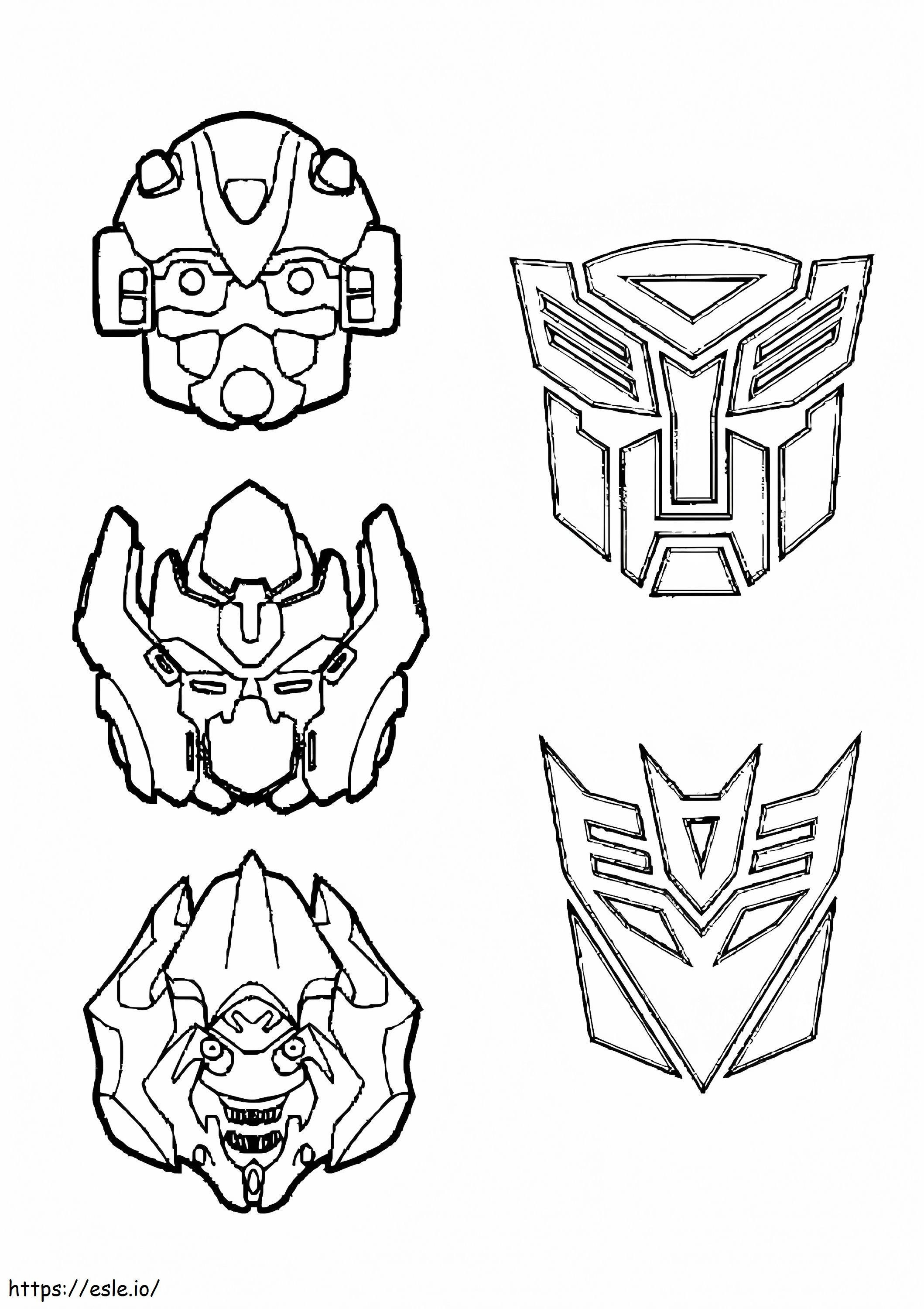 Transformersin logo värityskuva