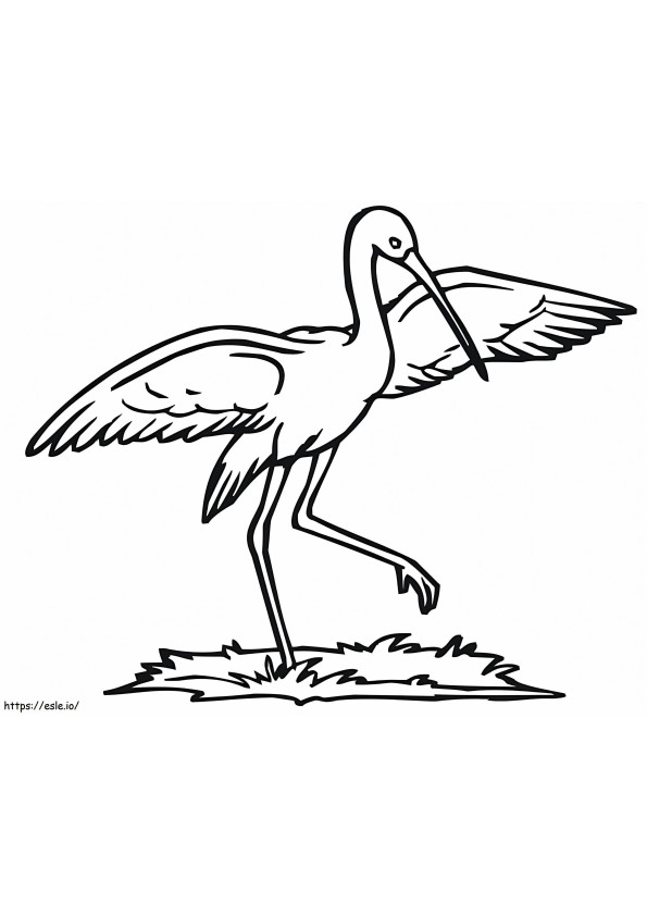 Normal Stork coloring page