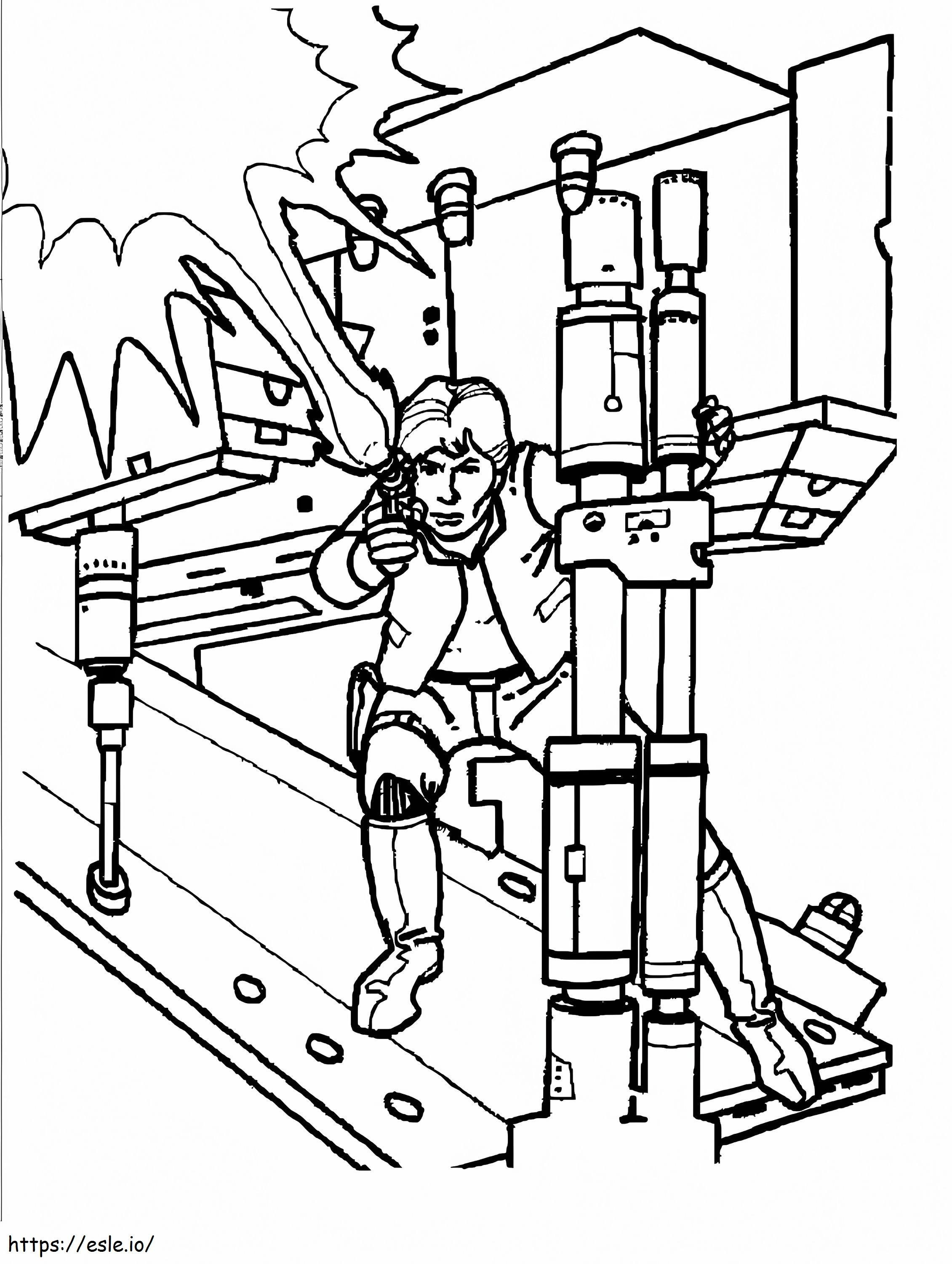 Han Solo Shooting coloring page
