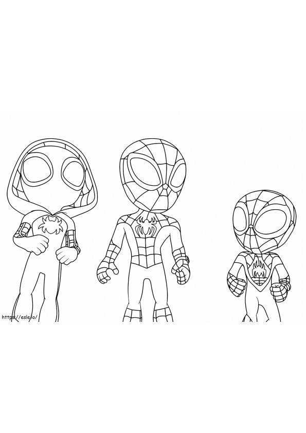 Spidey e seus amigos incríveis para colorir