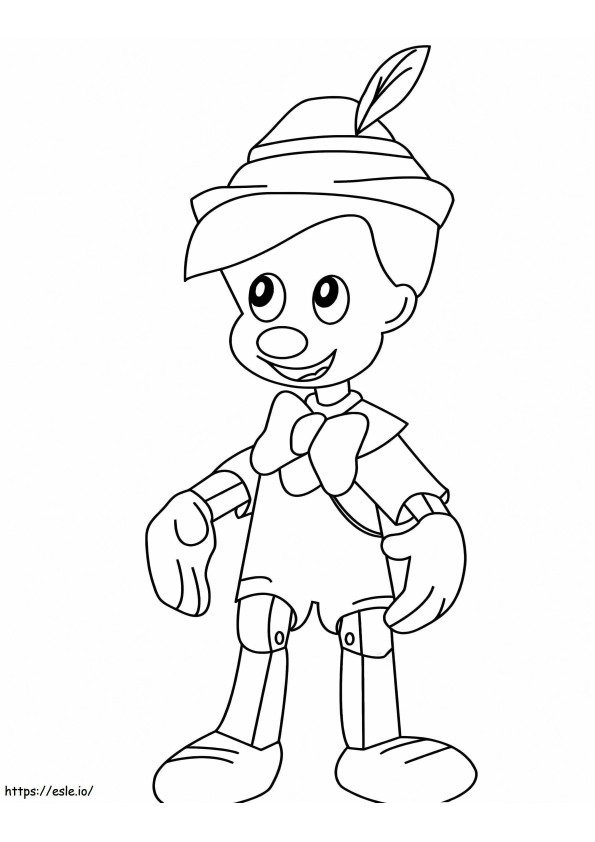 Laughing Pinocchio coloring page