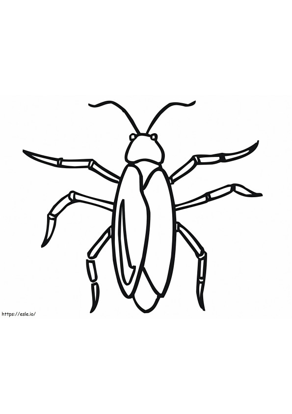 A Simple Cockroach coloring page