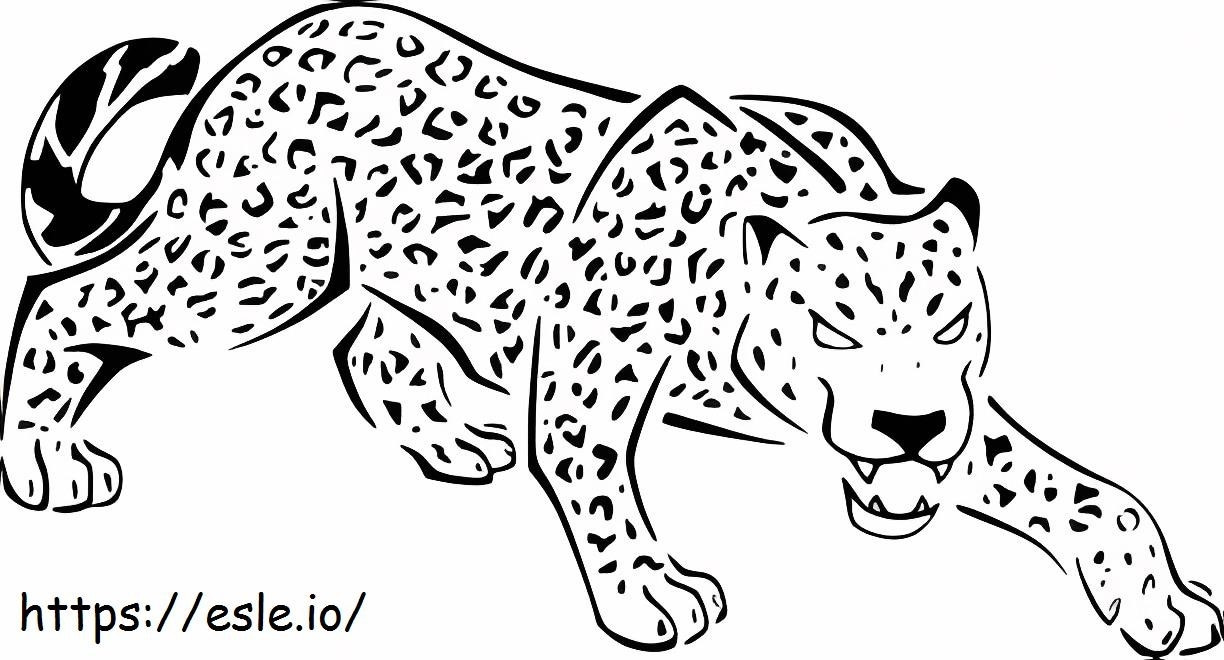Cheetah yang marah Gambar Mewarnai
