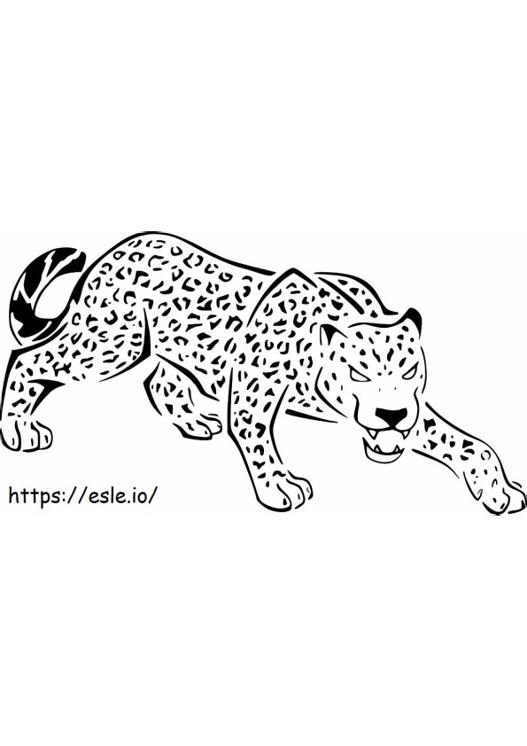 Boze cheetah kleurplaat