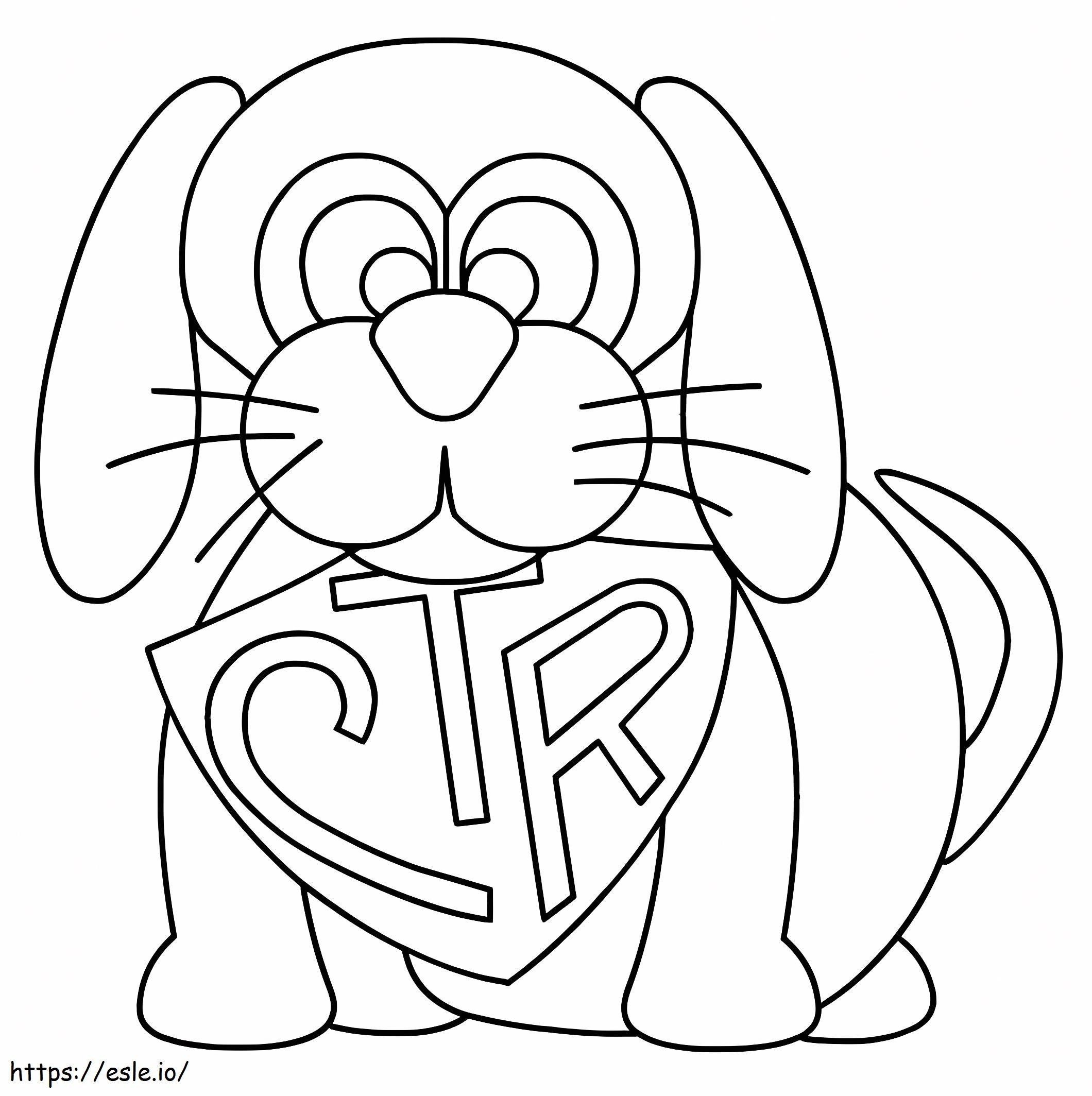 CTR With Dog coloring page