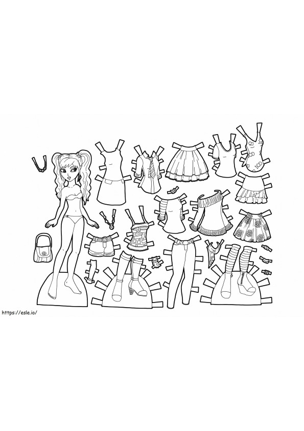 Paper Dolls 11 coloring page