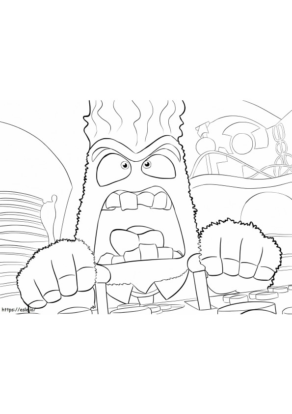 Crazy Anger coloring page
