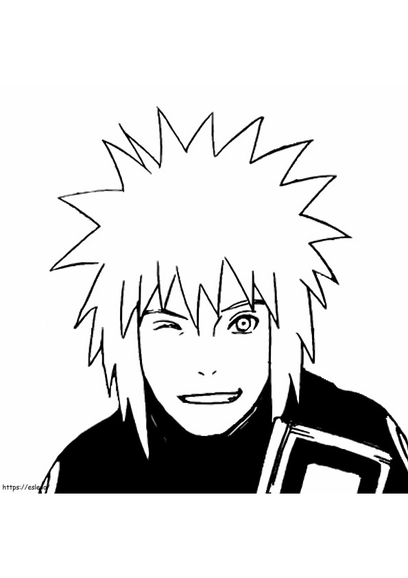 Cara engraçado de Naruto para colorir